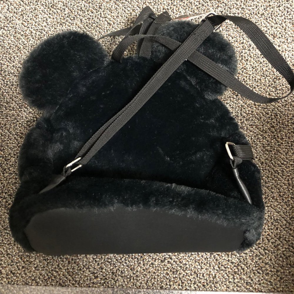 NWT MICKEY MOUSE faux fur backpack with ears! - Picture 2 of 2